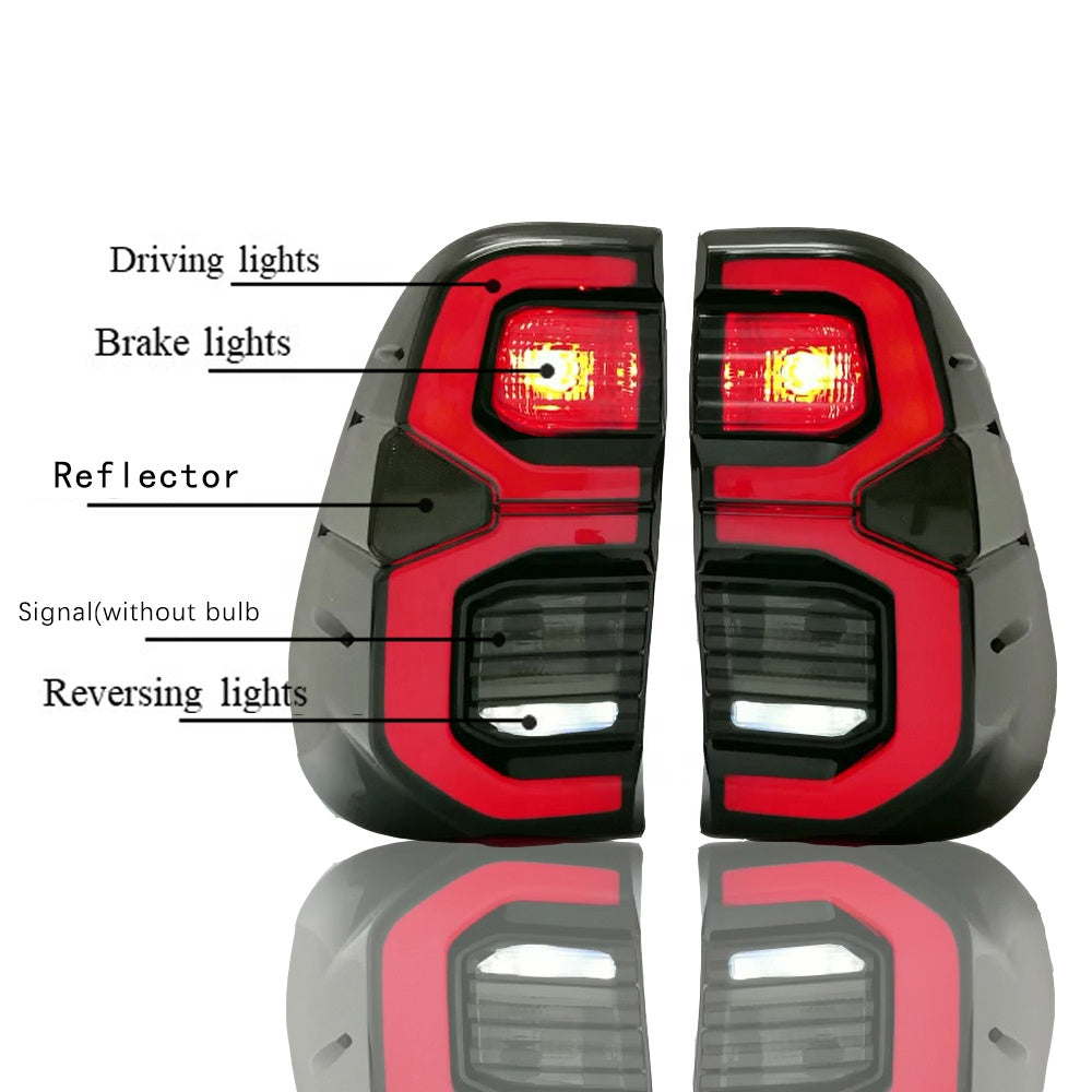 Smoked LED Tail Lights – Suitable for Toyota Hilux N80 (2015+)